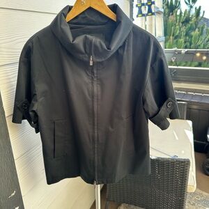 Women's Black Short-Sleeve Jacket